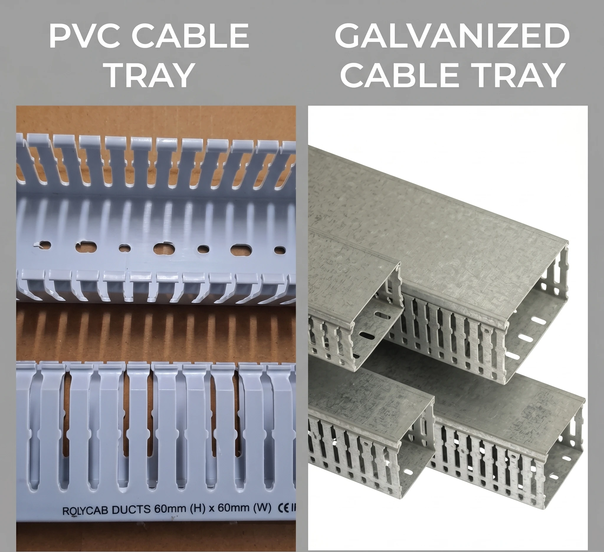 PVC vs. GI Cable Trays: Which is the Right Choice for Your Facility?
